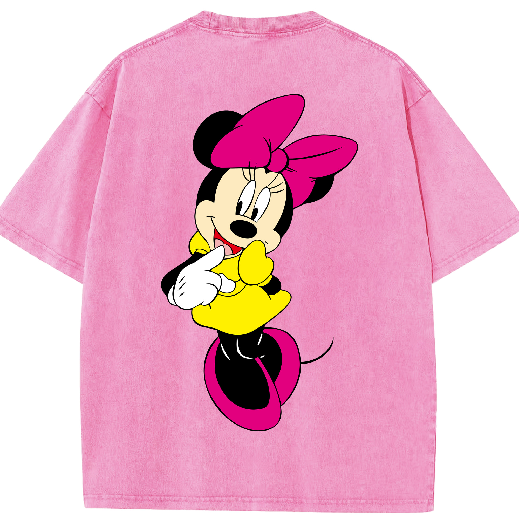 （画像用） ミッキーマウス Mickey Mouse 綿100% ヴィンテージ風 半袖Tシャツ（背面プリント）